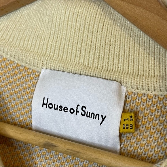 House Of Sunny Day Tripper Vol. 2 Sunset Sunrise Cropped Cardigan Sz 2 Boho Cozy - Picture 6 of 7